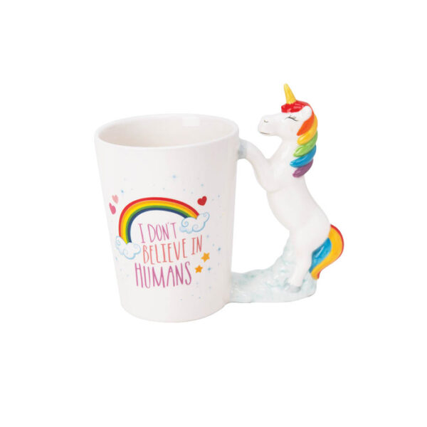 Unicorn Standing Shaped Handle Mug