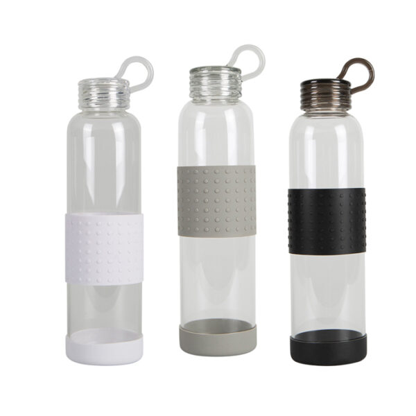 Glass Water Bottle With Silicone Sleeve 580ML