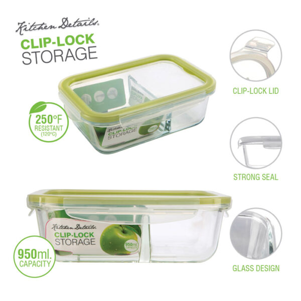 Rectangular Glass Food Storage Box 950ML