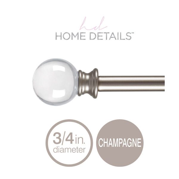 Crystal Knob Curtain Rob 66-120 Champagne