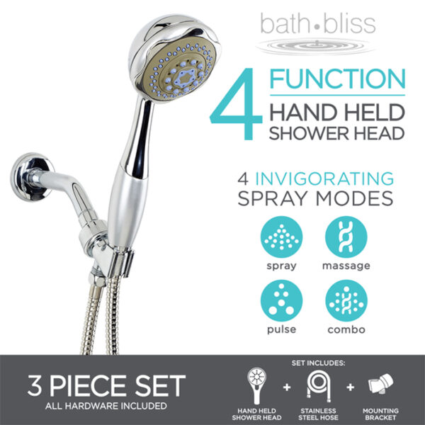 4Function  Shower Head & Cord Set
