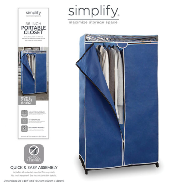 36" Portable Closet Navy
