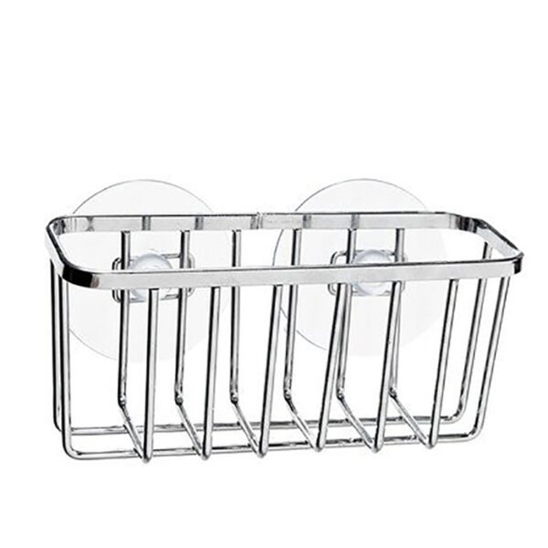 Chrome Sponge Basket With 2 Suction Cups
