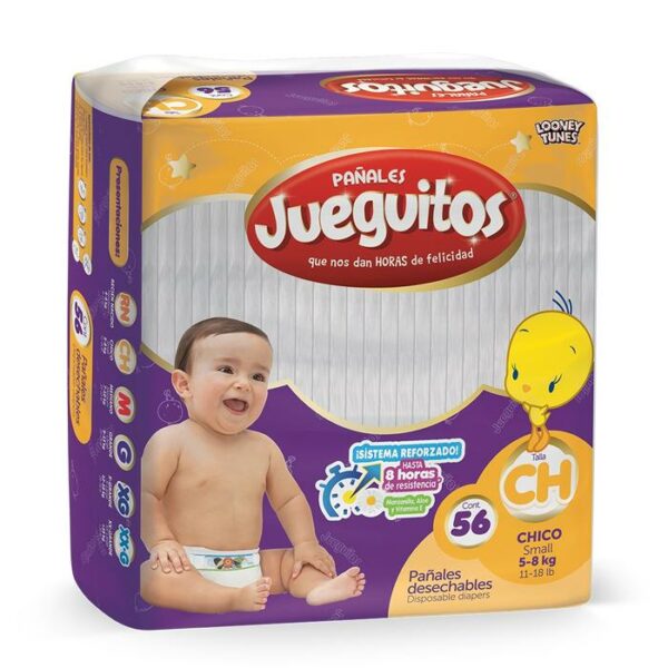 Jueguitos T2 Diaper Small 56 Pieces