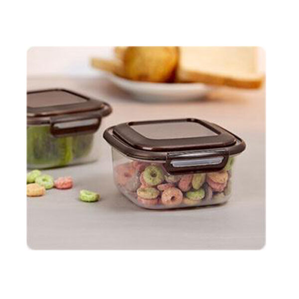 Vanyplas Plastic Bowl 3 Pieces White Lid Copper
