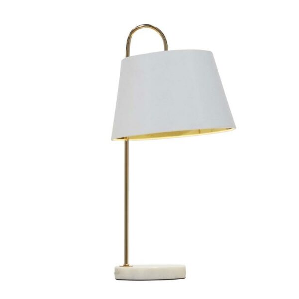 Metal Marble Table Lamp 11"W,23"H