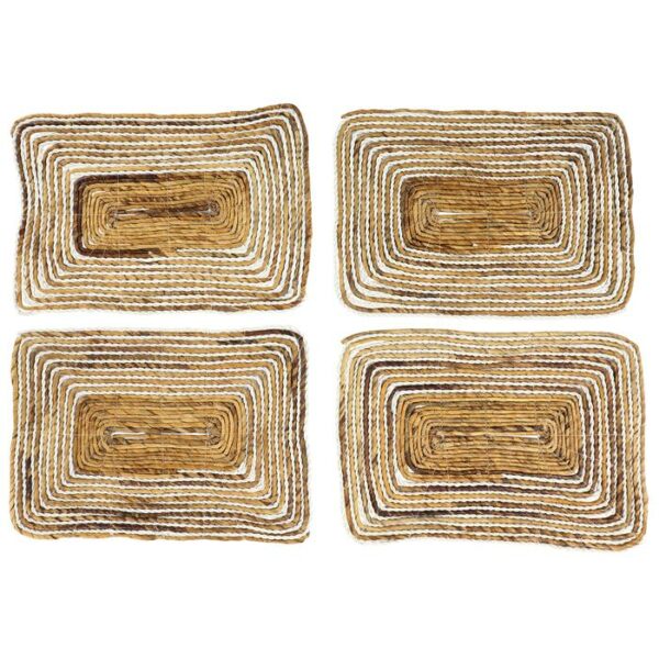 Beaming Grass Placemat Sef Of 4 20" W Rectangular