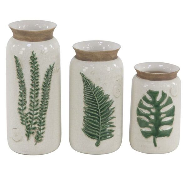 Ceramic Vase  Sef Of 3 8",10",12H