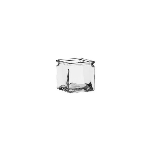 4''x4''x4'' Square Vase-Crystal
