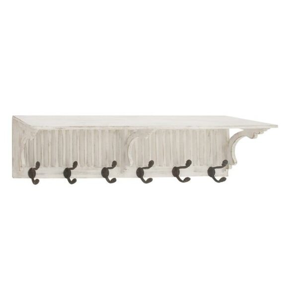 Wood Metal Shelf Wall Hook 36"W,10"H