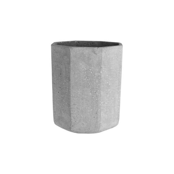 5" Octa Vase-Grit Grey