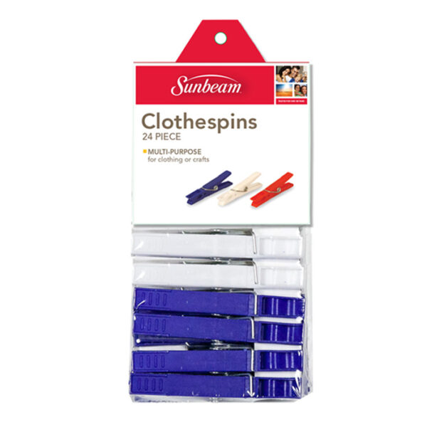 Sunbean 24 Pieces Plastic Clothes Pin