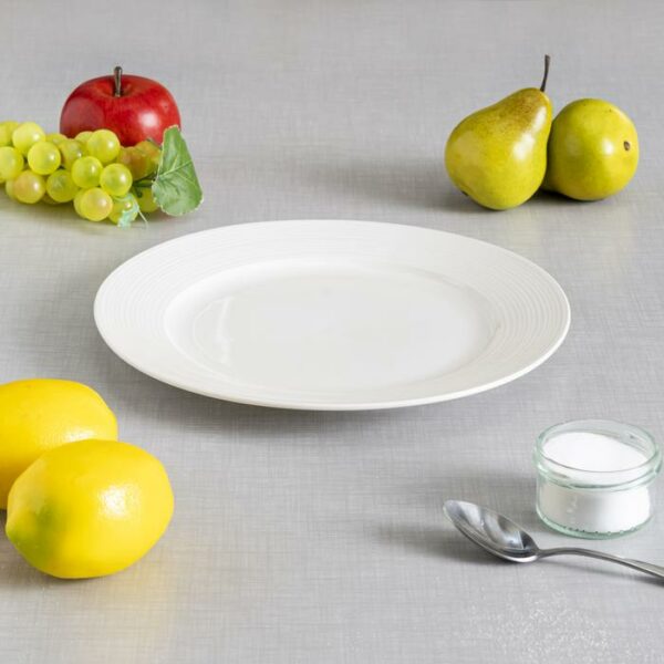 10.5" Ceramic Dinner Plate Embossed Thread