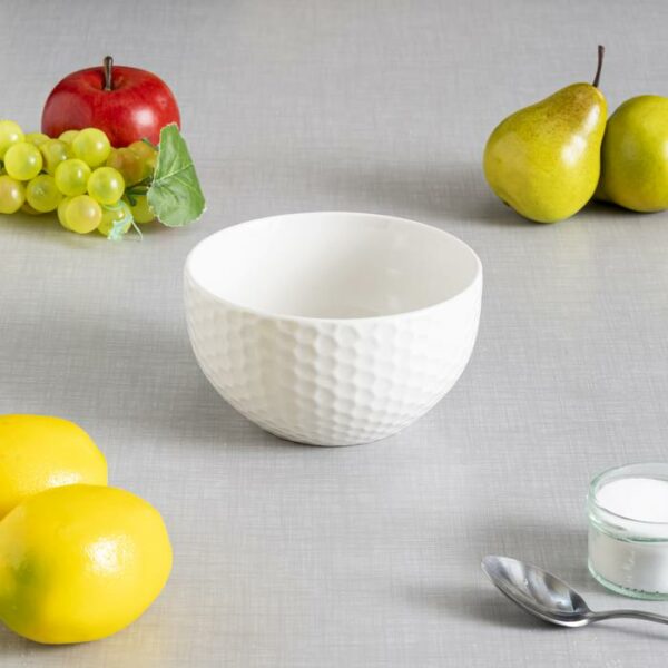 5.5" Ceramic Bowl Embossed