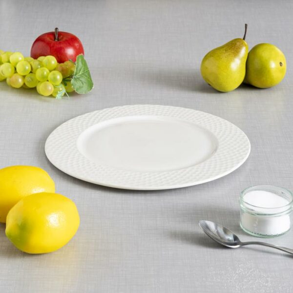 10.5" Ceramic Dinner Plate Embossed