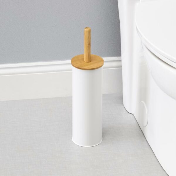 Toilet Brush Holder With Bamboo