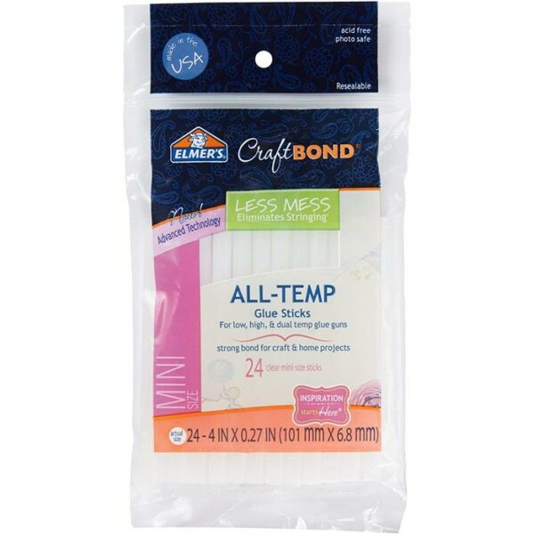 Elmer's All-Temp Glue Sticks 24 Pieces Mini Size