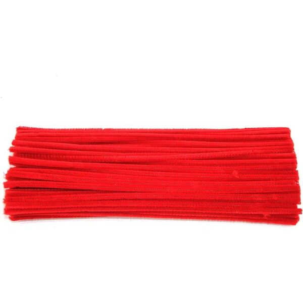 Pipe Cleaners Red 6mm x 30cm 100 Pack