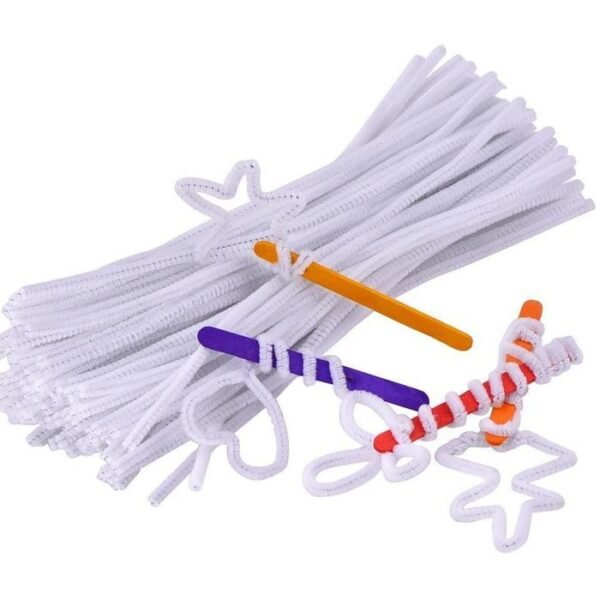 Pipe Cleaners White 6mm x 30cm 100 Pack