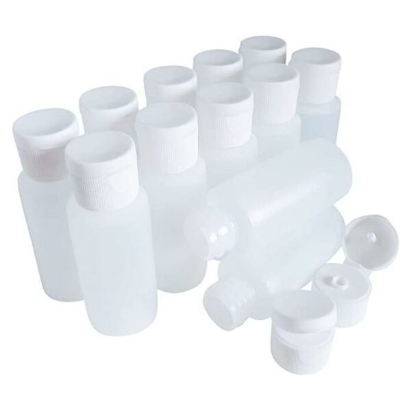 120 ml Transparent Bottle With Flip Top Lid 2 Pack