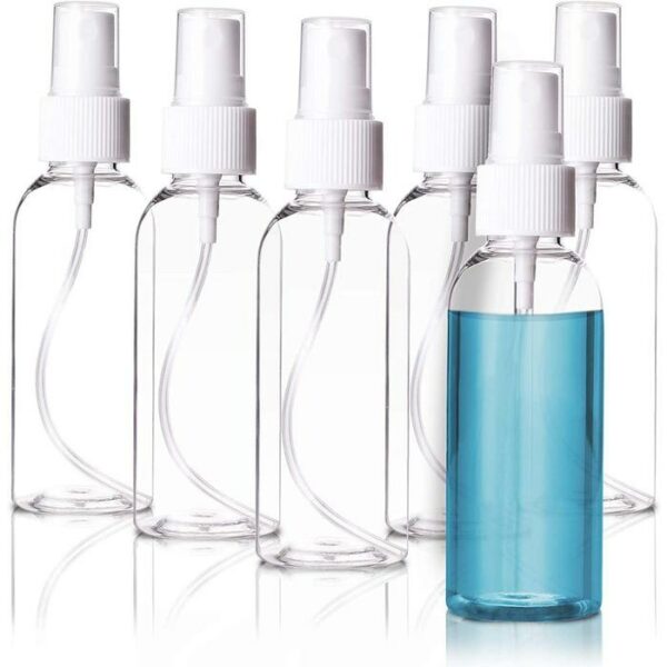 Plastic Bottles Pump Spray Refillable Screw 2 Pack