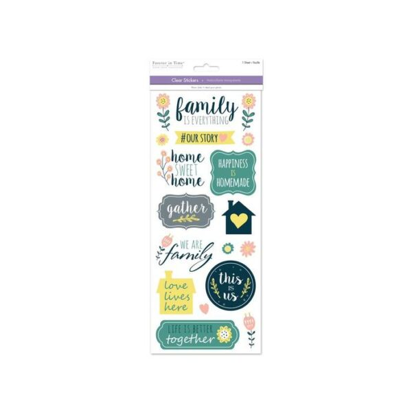 5"x12" Clear stickers Classic Themes Photo Family