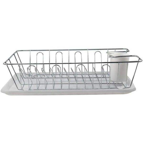 Wee's Beyond Chrome Metal Dish Drainer 3 Piece Set