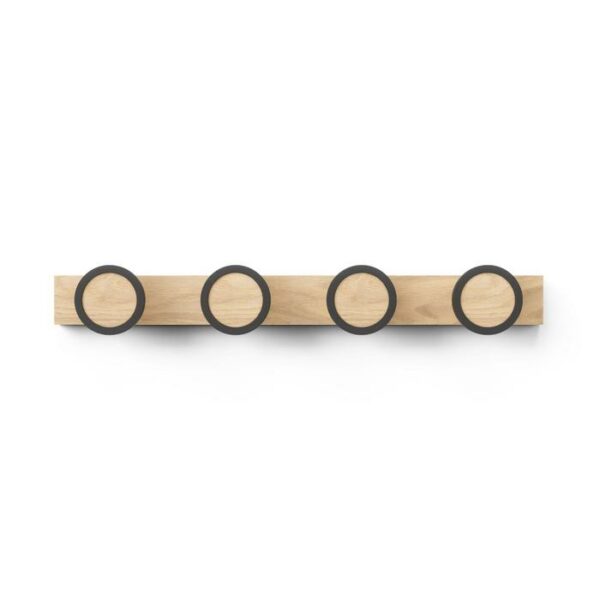 Hub Rail 4 Hook Black/Natural