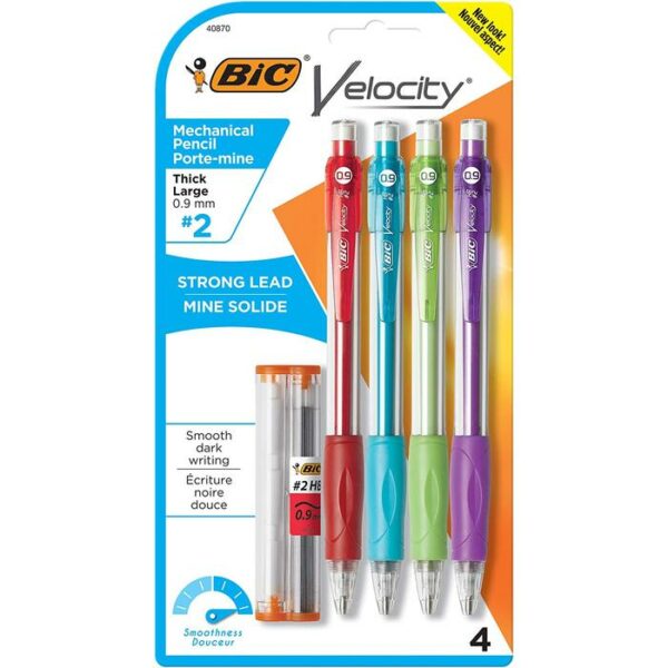Bic Velocity 4 Pack Pencils