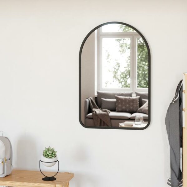 Hub Arched Mirror 24x36 Black