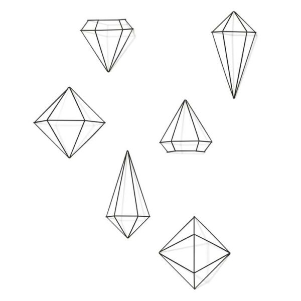 Prisma Wall Decor Black Set Of 6
