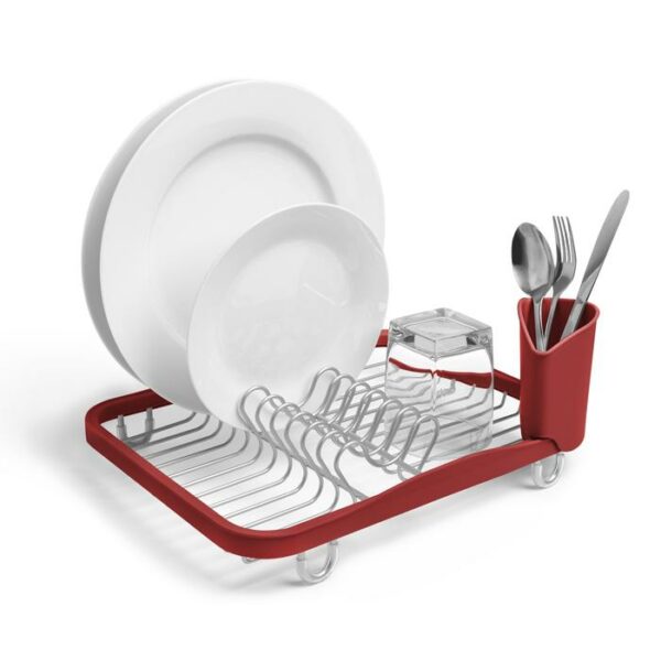 Sinkin Dish Rack Red/Nickel