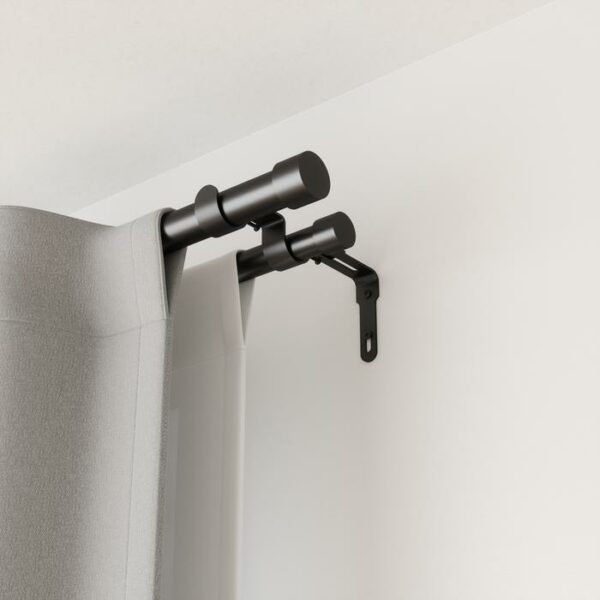 Cappa 1" Double Rod 36-66 Brushed Black