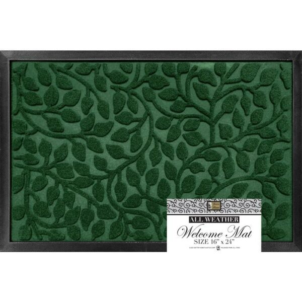 All Weather Welcome Mat 16X24 Leaf Desigh