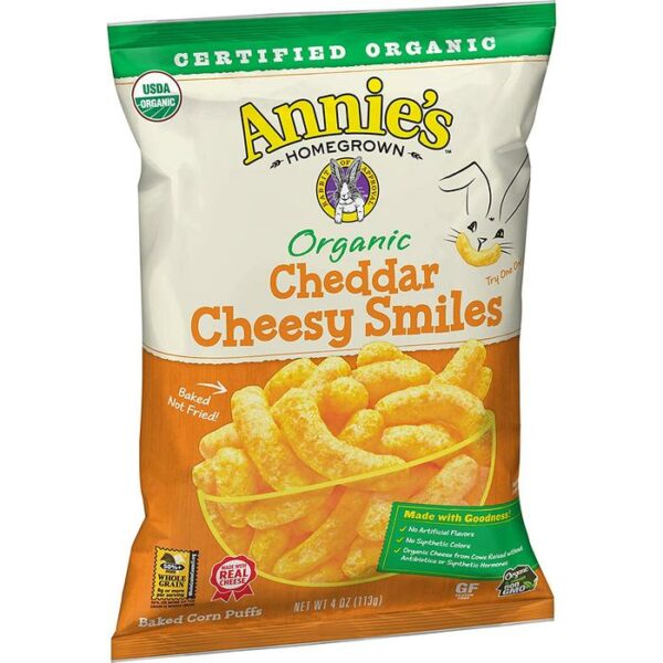 Annie's Organic2 Cheese Puff Cherdar Cheese 4 Oz