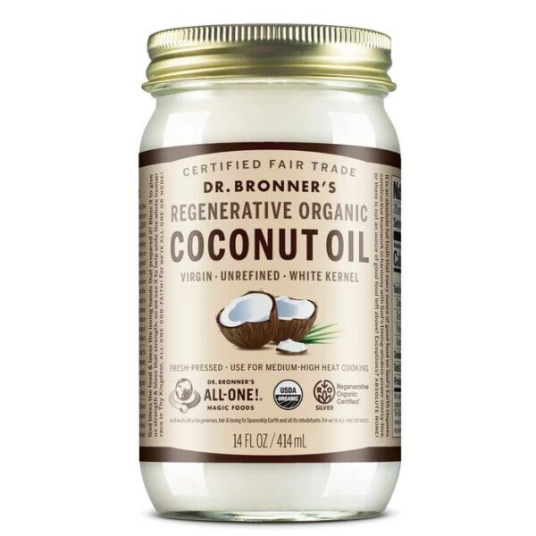Dr.Bronners Coconut Organic Oil White Kernel 14 Oz