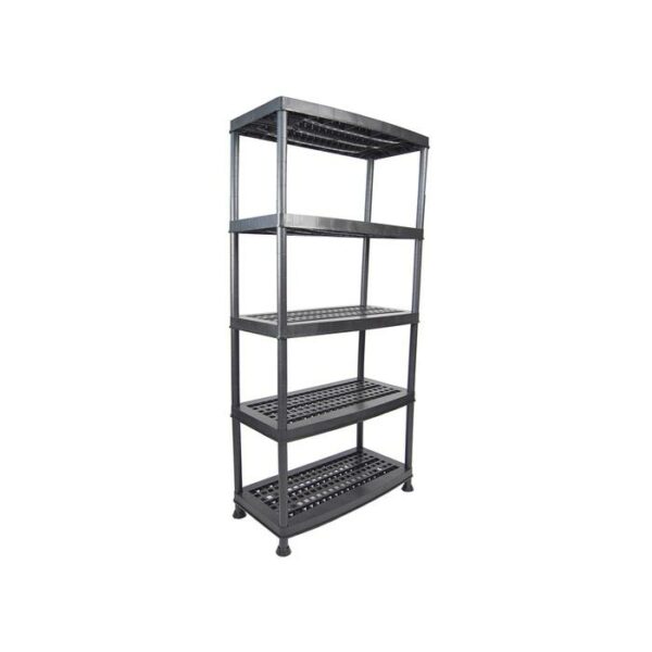 Duna Black Plastic Shelf 5Tier