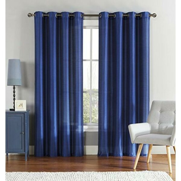 Preston Faux Silk Grommet Panel 55x90 Indigo Blue