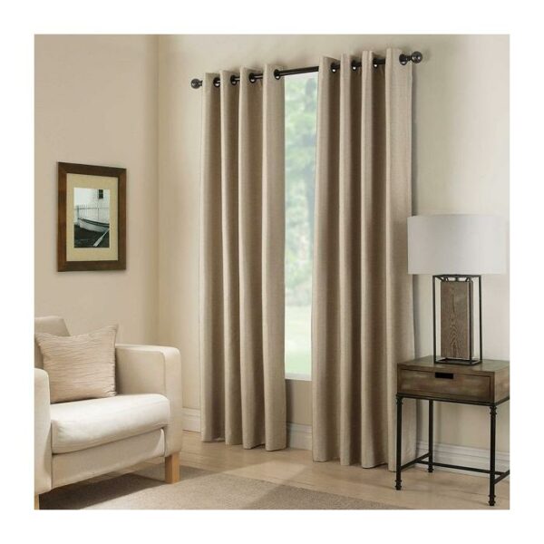 Preston Faux Silk Grommet Panel 55x90 Taupe
