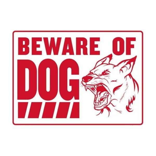 12"x16" Beware Of Dog Sign