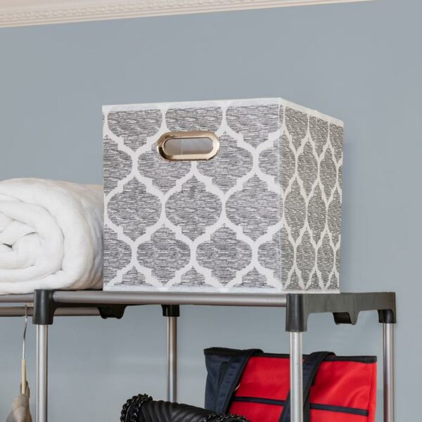 Storage Cube Arabesque White