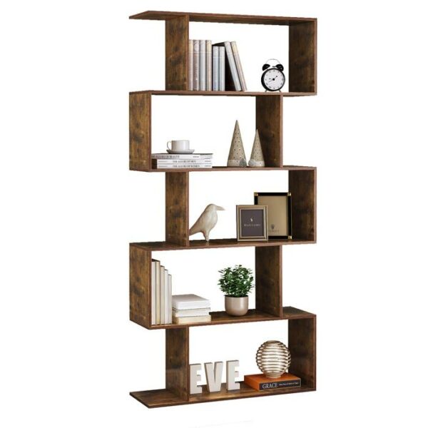 5 Tier Bookcase Geometric