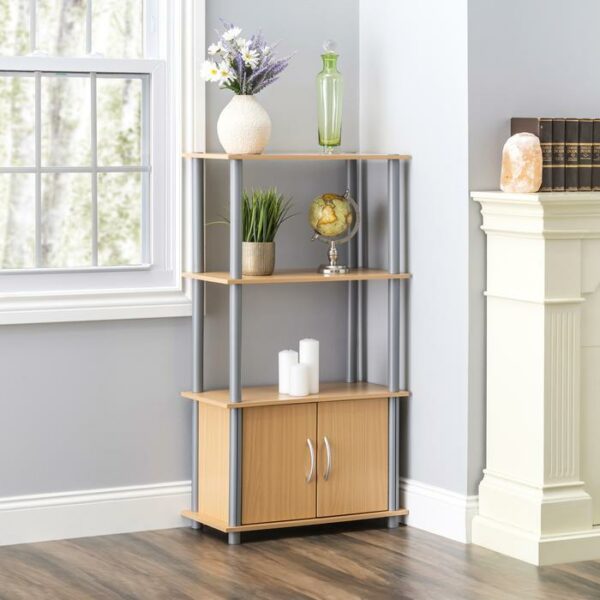 Storage Shelf 4 Tier With Cabinet