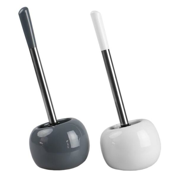 Round Ceramic Toilet Brush Holder Assorted