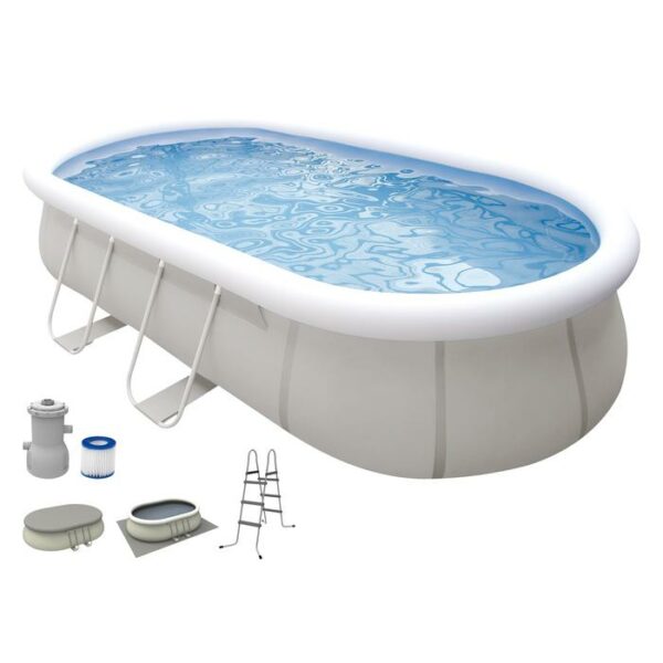 Oval Steel Frame Pool Filter Pump 18 Feet