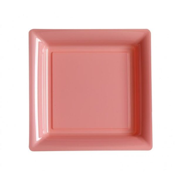 Paper Plate Square 8 Count Macron Pink 7"