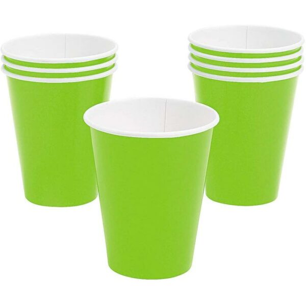 Paper Cups 9Oz Lime 10 Count