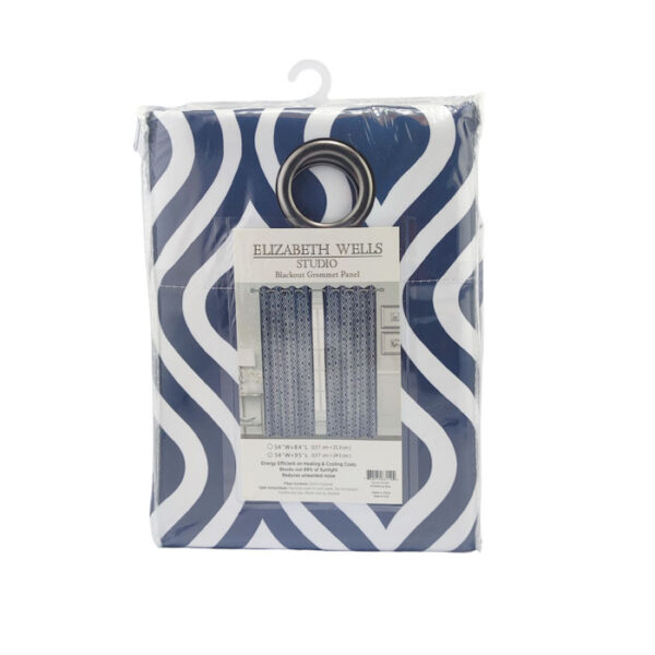 Ostrich Blackout Printed Grommet Panel Ring Blue