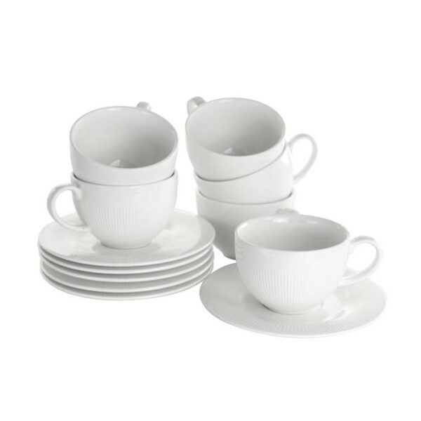 Porcelain Coffee Cup & Saucer 12 Pieces  8.5x6.5Cm