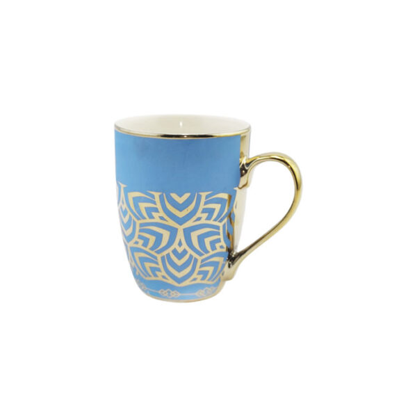 Coffee Mug With Gold Handle 8.1x10.2 Cm Assorted